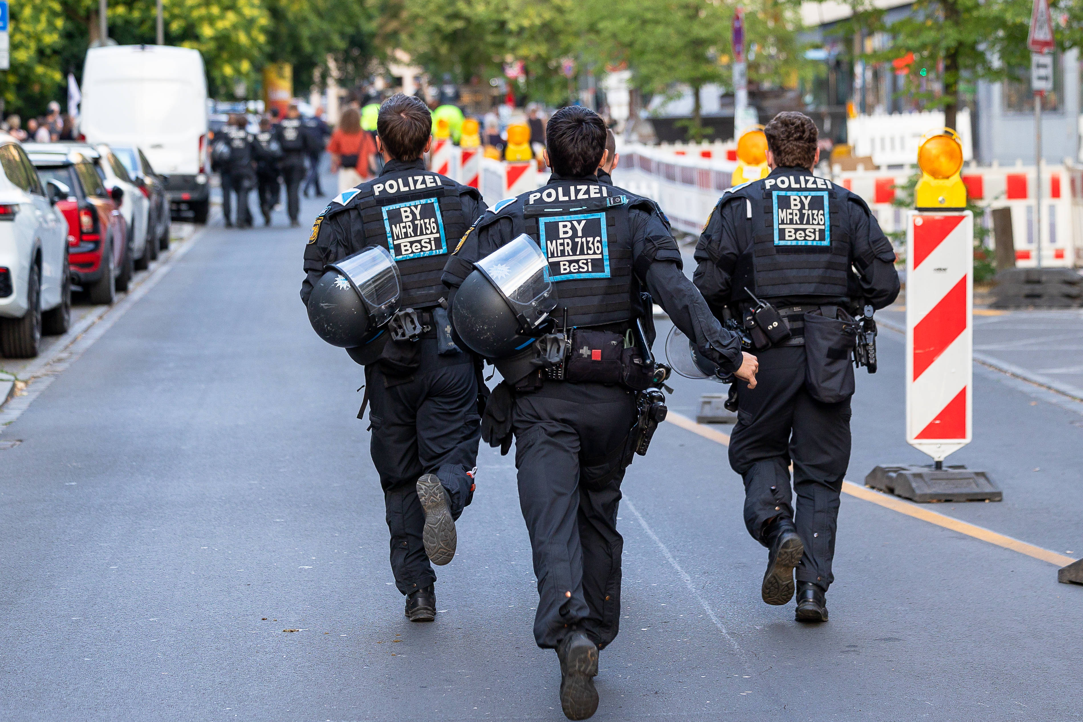 Polizei im Einsatz bei einer Demonstration