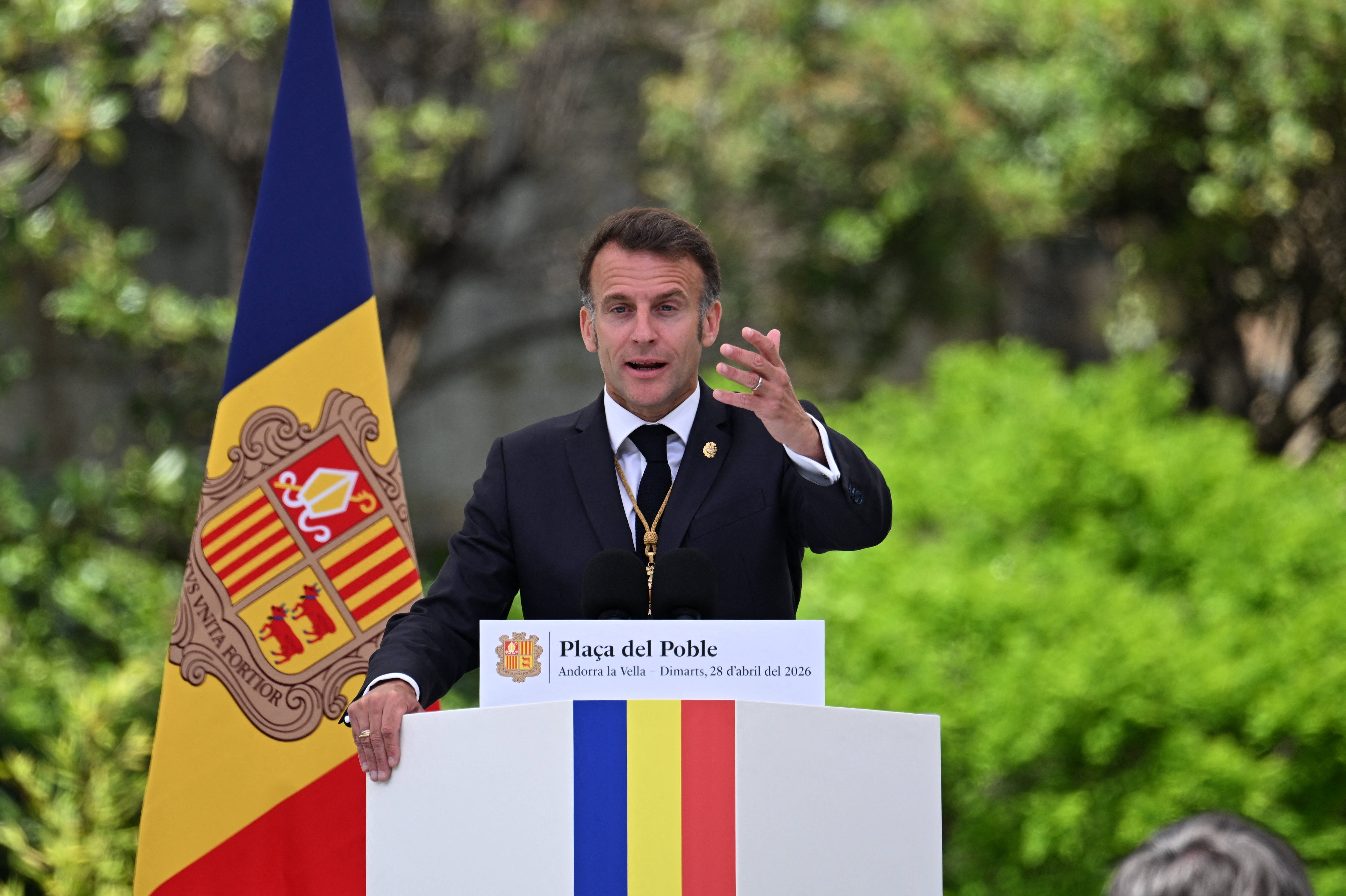 Emmanuel Macron bei seinemen Staatsbesuch in Andorra