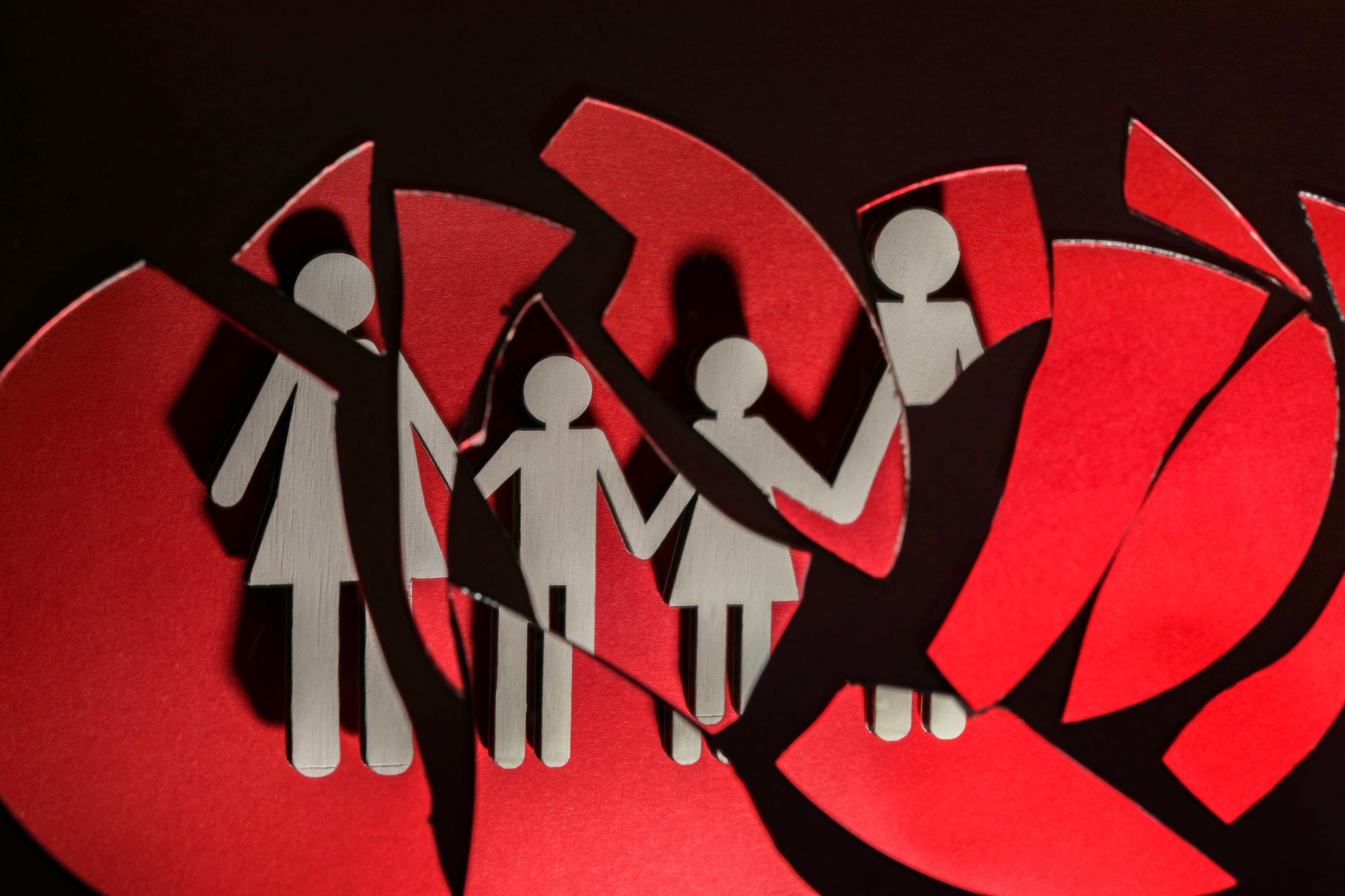 zerbrochene Familie Scheidung