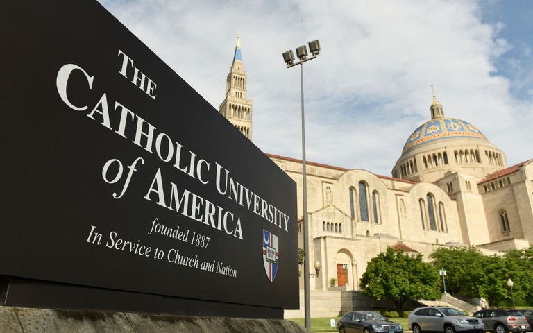 Washington, DC, USA - June 01, 2018: Basilica of the National Shrine of the Immaculate Conception