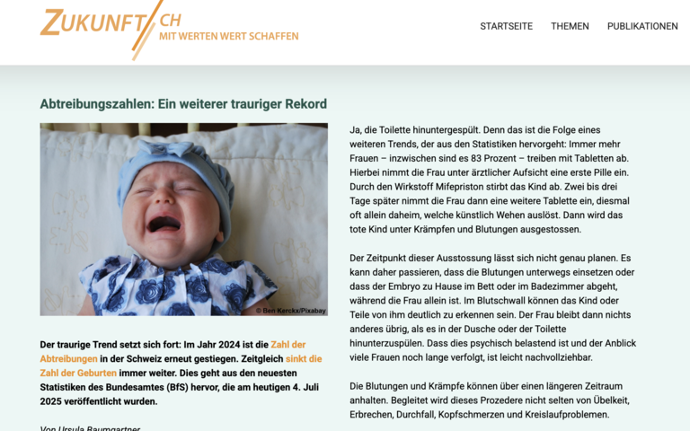 Screenshot Zukunft CH