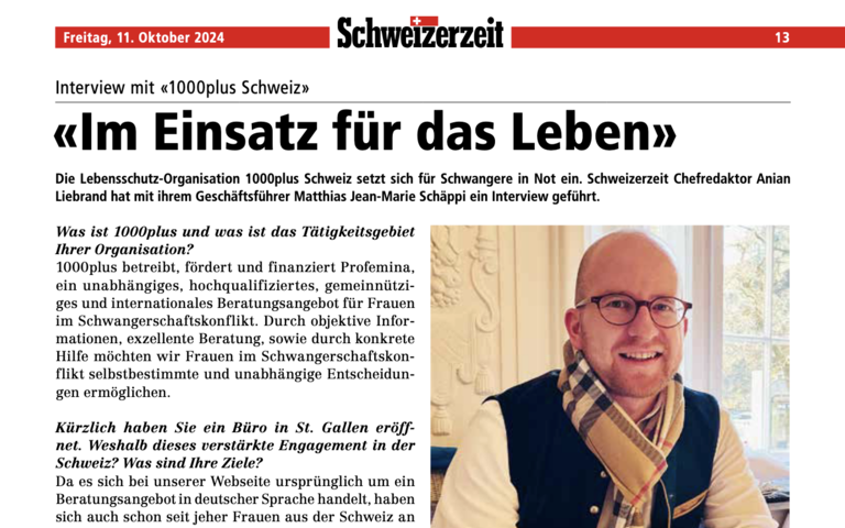 Im Einsatz für das leben -Schweizerzeit Schäppi