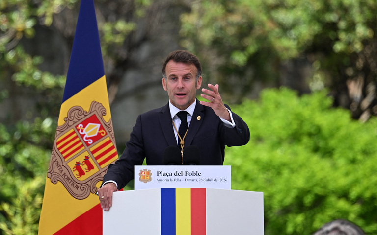 Emmanuel Macron bei seinemen Staatsbesuch in Andorra