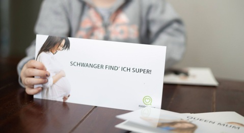 1000plus Grußkarte "Schwanger find ich super"